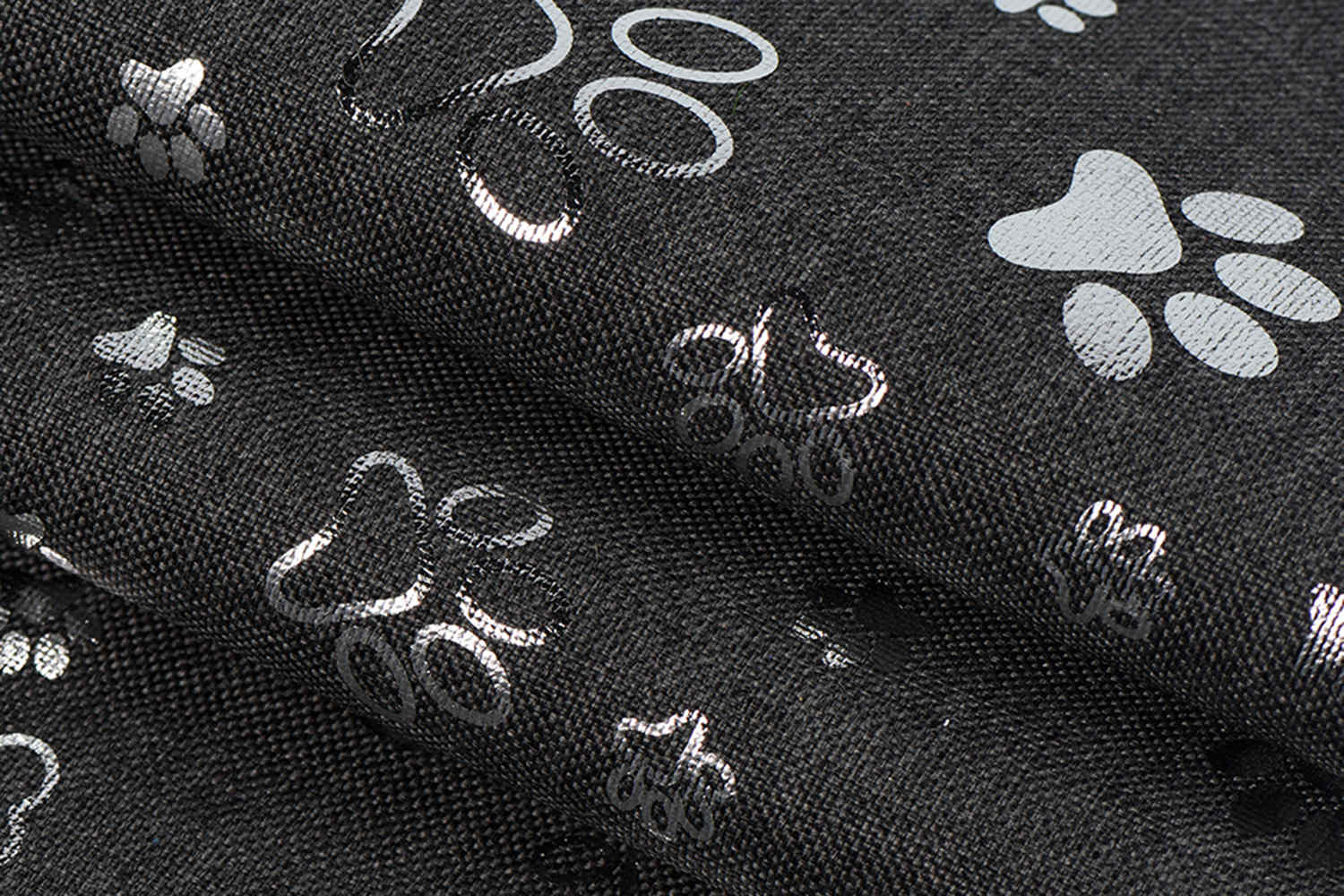 PU Coated 600D 68T ไอออนบวกพร้อมพิมพ์เงิน