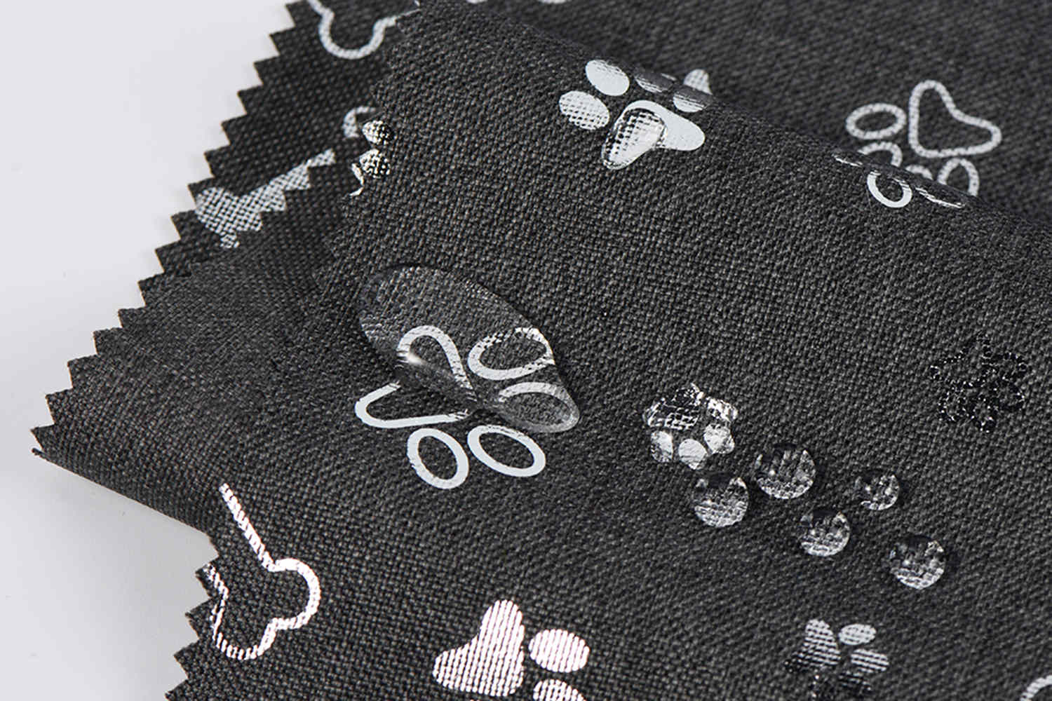 PU Coated 600D 68T ไอออนบวกพร้อมพิมพ์เงิน